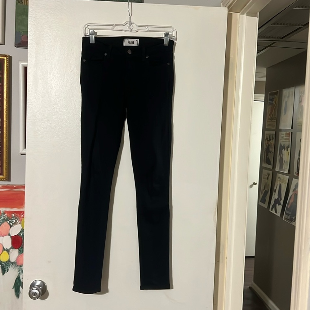 PAIGE Verdugo ultra skinny black stretch jeans